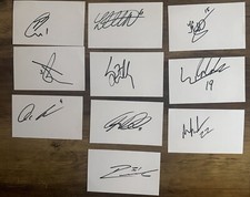 St Johnstone 2023/24 - 10 5x3 Signed White Cards As Per Photo