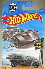 2020 Hot Wheels #9 Batman 3/5 BATMOBILE Dark Chrome Variant w/Black OH5 Blue Rim