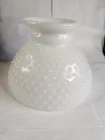 Vintage Fenton Hobnail Milk Glass Lamp Shade Petticoat 8" Fitter - 4.25" at Top