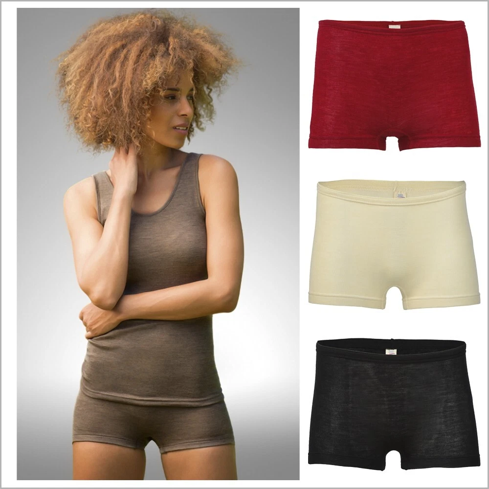 ENGEL Women’s Thermal Underwear Boy Shorts, Moisture Wicking 70% Wool 30% Silk