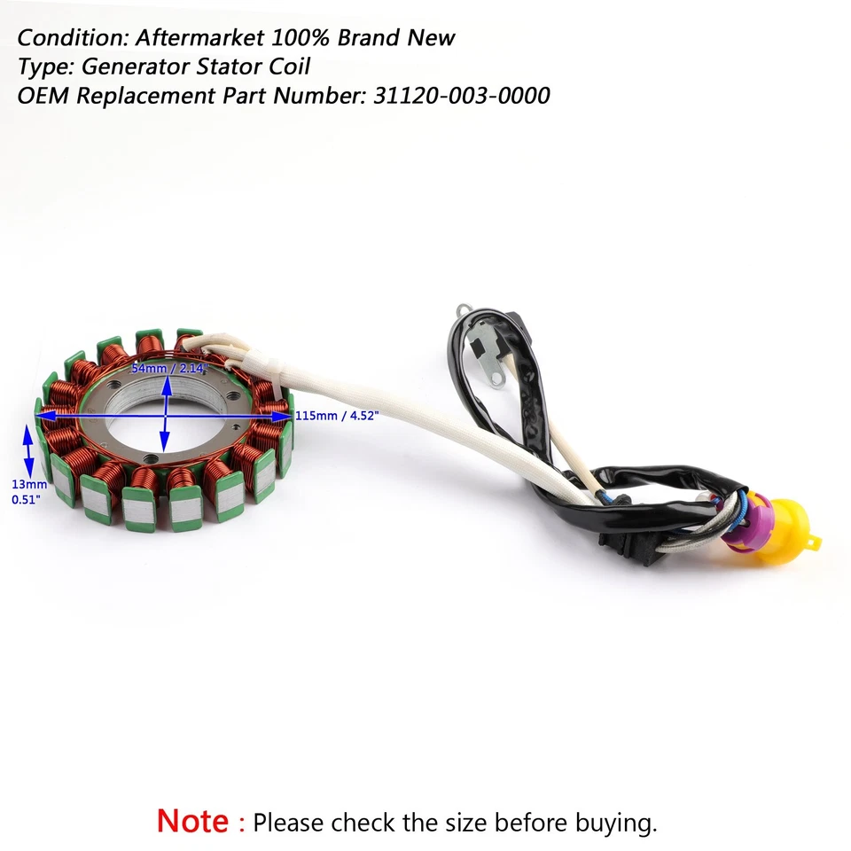 Magneto Stator For UTV ATV 400 Hisun HS400 MSU400 31100-F12-0000 31120-003-0000# - Image 3 of 4
