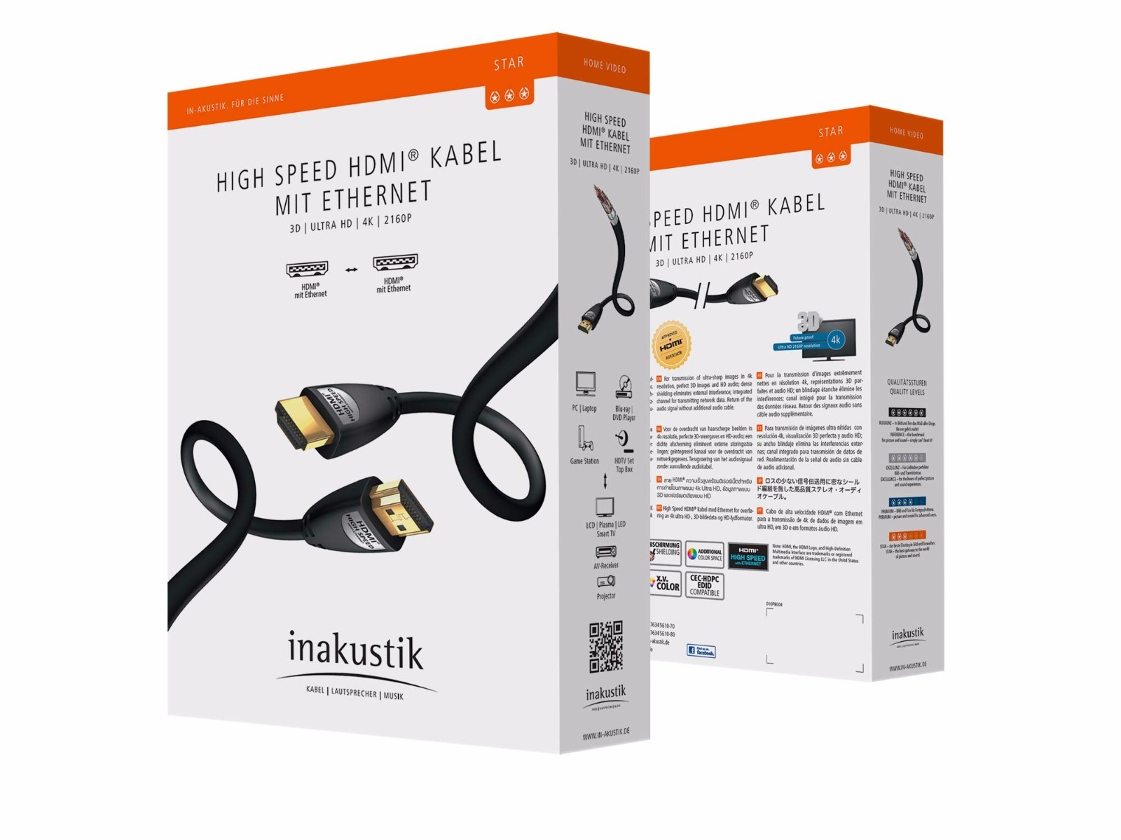 Basics Câble HDMI 2.0 haut débit Compatible Ethernet / 3D