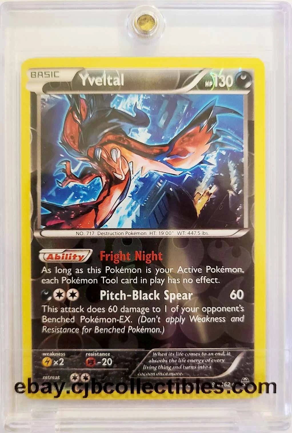 Pokémon YVELTAL 94/162 Reverse Holo Rare BREAKthrough - Light Play 🍒