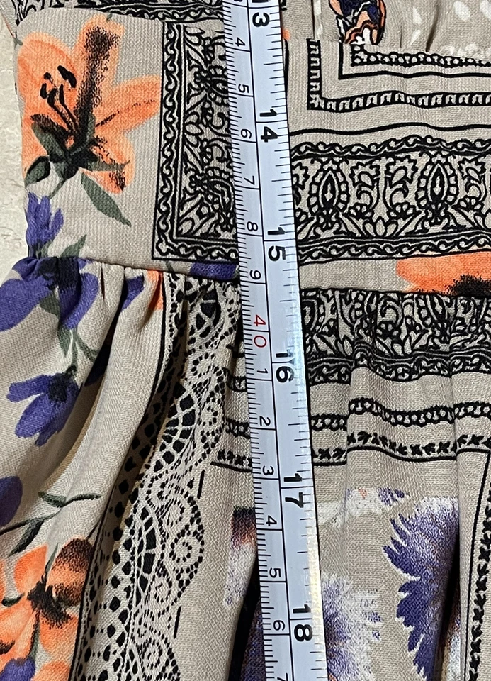 Vestido Floral Anthropologie Freeway Sin Tirantes Calce y Acampanado Para Mujer Mediano Hecho en EE. UU. Foto 4 de 4