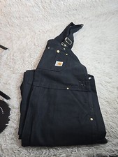 Carhartt Black Overalls Mens Size 42/28