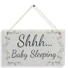 Shhh Baby Sleeping-Baby Sleeping Sign Front Door Decor Newborn New Baby Gift ...