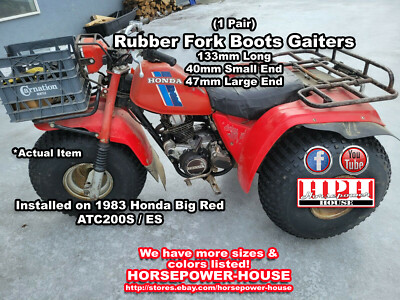40mm Rubber Fork Boots Gaiters 82-84 Honda ATC200E ATC200ES Big