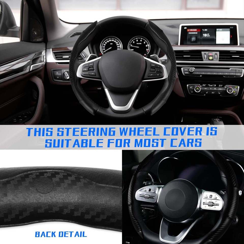 15 Steering Wheel Cover Genuine Leather for 2012 - 2015 Nissan Versa 15 Steering Wheel Cover Genuine Leather for 2012 - 2015 Nissan Versa