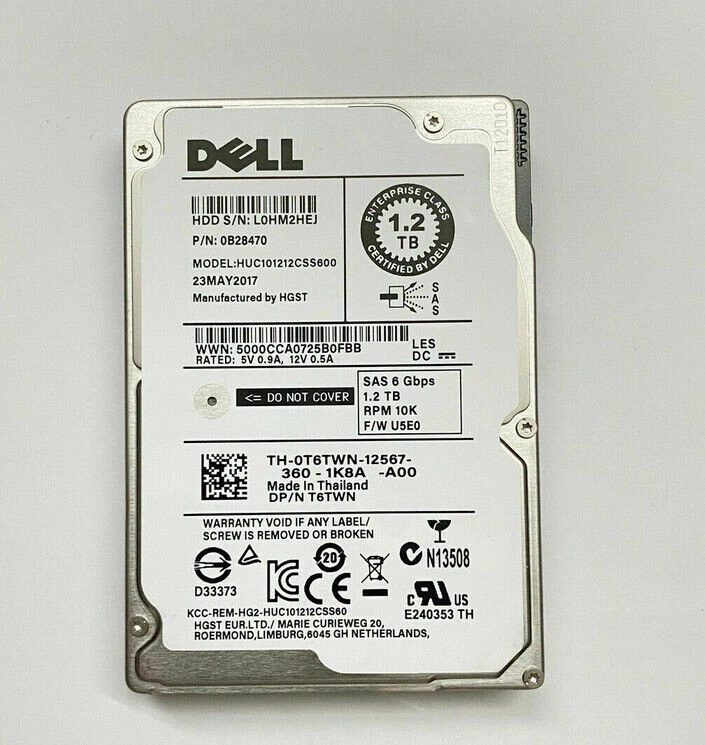 1.2TB 10K SAS 2.5" SAS 6G HARD DRIVE Fits DELL SERVER R610 R620 R630 R720 R710 - Bild 4 von 4