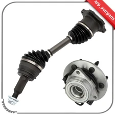 Front Wheel Hub Bearing + CV Axle Shaft For Chevrolet Silverado Suburban 1500 LS