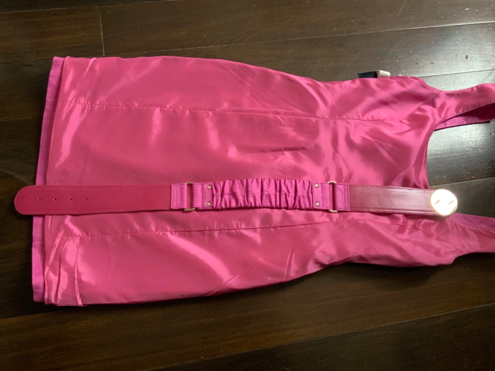 Abito da donna rosa Versace cintura lino taglia 38