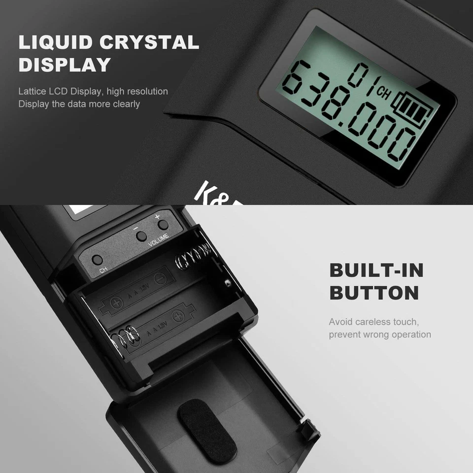 K&F Concept UHF Unidirectional Wireless Lavalier Microphone for Nikon Canon 70m - Image 4 of 4