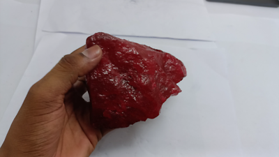 NATURAL CERTIFIED 4700 CT AFRICAN RED COLOR RUBY ROCK ROUGH LOOSE