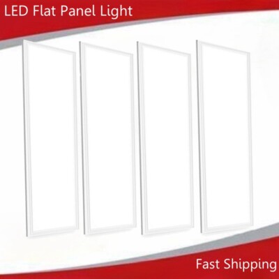4Pack 2x4 FT Drop Ceiling Flat LED Light Panel,Recessed Edge-Lit Troffer Fixture