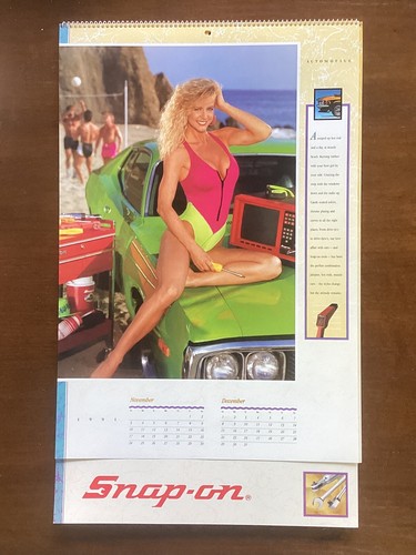 Snap-On Tools Calendar Lisa Matthews Playmates Swimsuit 1991 USA Vintage - Picture 7 of 9