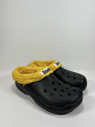 Pittsburgh Steelers Black Yellow Crocs U.S. Men’s Size 9 Women’s Size 11 EUC - Picture 1 of 12