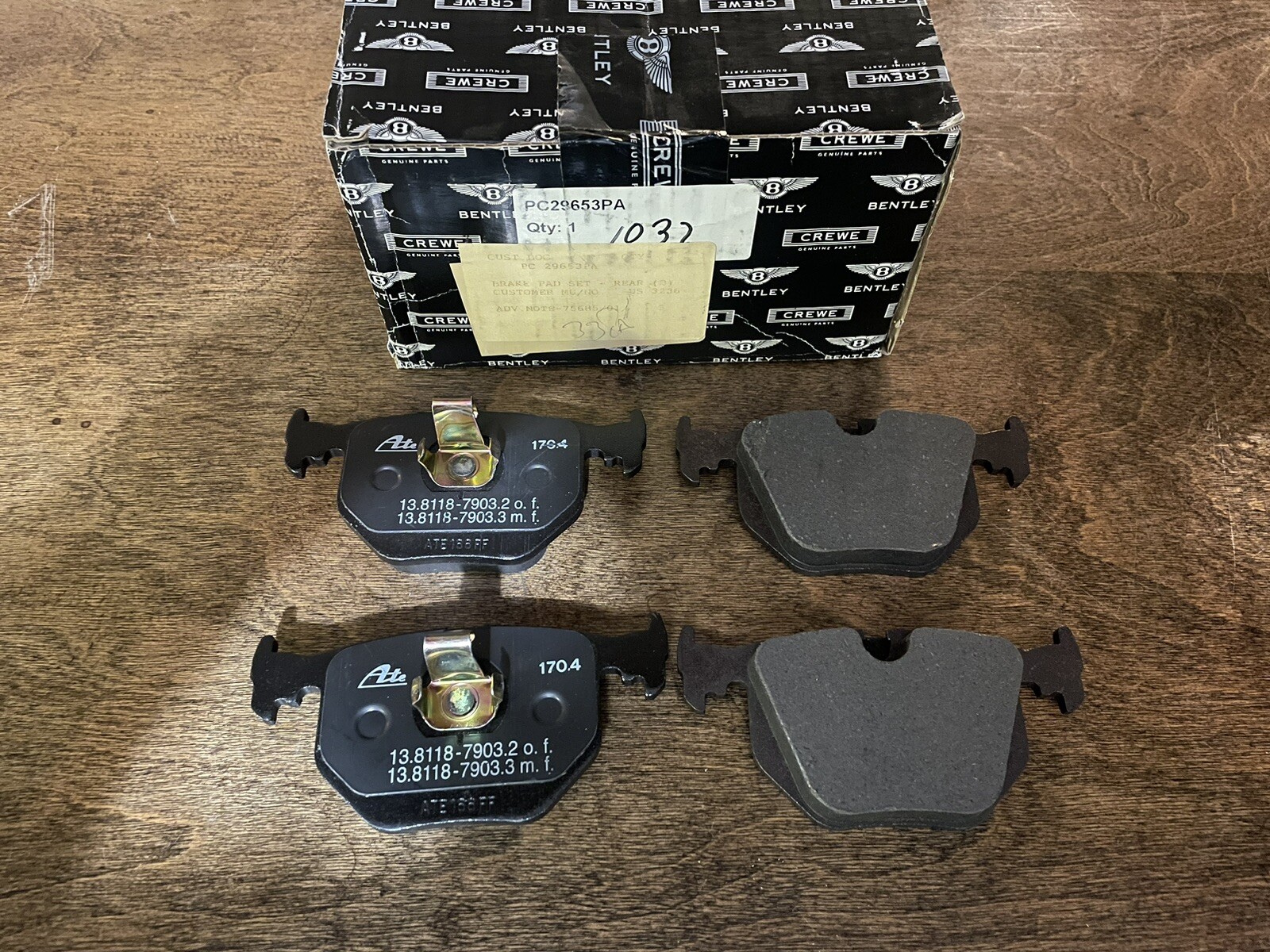 Bentley Arnage 4.4 Birkin 1999-00 (NOT Green label) Rear Brake Pad Set PC29653PA