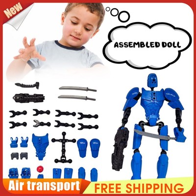 Dummy 13 Actionfiguren 3D-Druck mehrgelenkige bewegliche Actionfigur Spielzeug (blau)