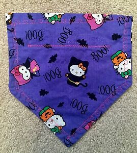 DOG BANDANA  PET SCARF OVER COLLAR HELLO  KITTY  HALLOWEEN 