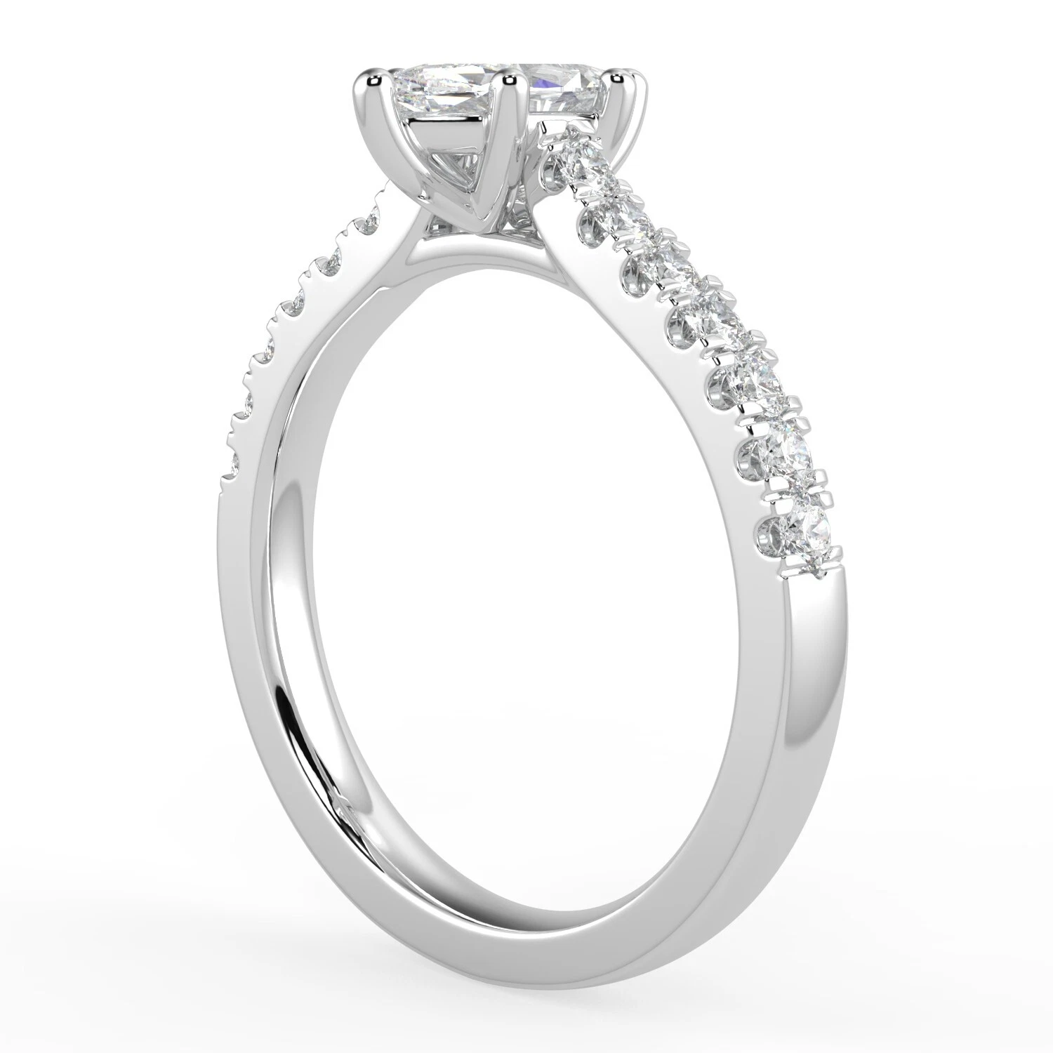 1.00 Ct Marquise Cut IGI Certified Lab Grown Diamond Wedding Ring 14k Gold image-3