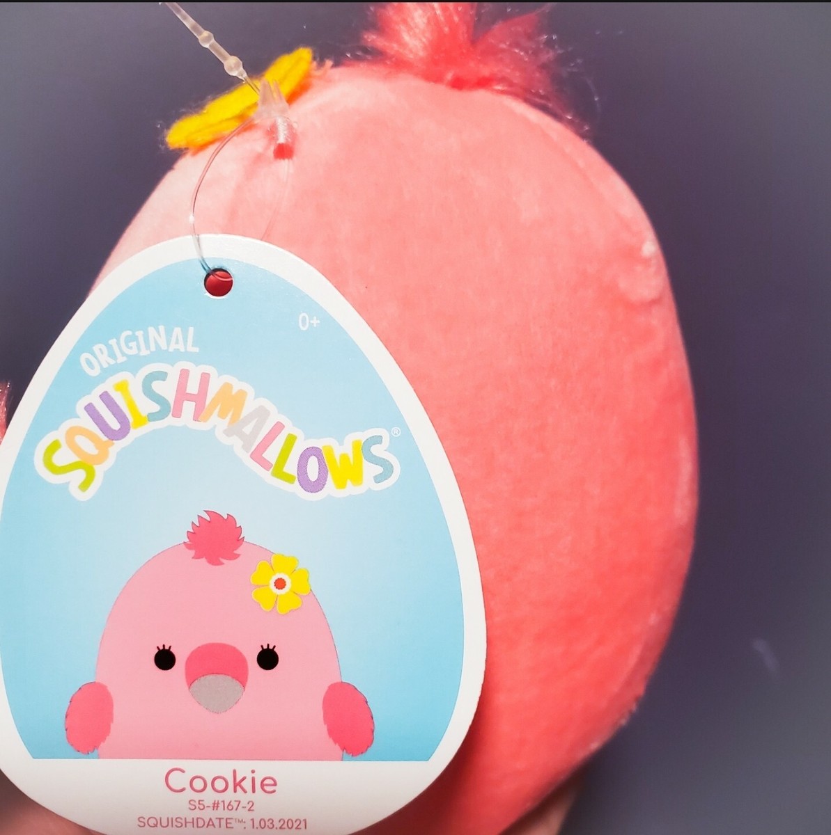 COOKIE The PINK Flamingo SQUISHMALLOW Kellytoy NWT 5
