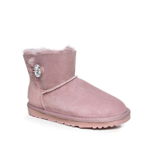 OZWEAR Ugg Classic Mini Button Whth Swarovski Boots (Water Resistant) - Picture 1 of 19