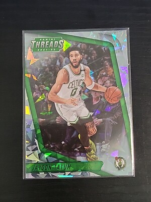 2021-22 Chronicles Threads Jayson Tatum Green Cracked Ice #96 Celtics SP RARE