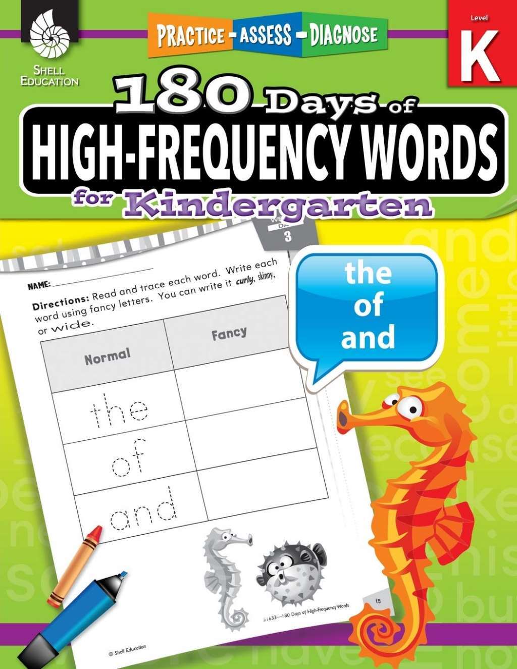 180 Days of High-Frequency Words for Kindergarten: Practice, Assess, Diagnose (1
