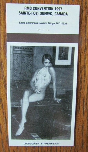 LIVE MODEL GIRLIE MATCHBOOK MATCHCOVER: 1997 STE-FOY QUEBEC -E12