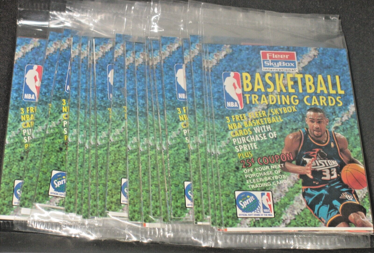 1996-97 Fleer Sprite 20 Card Set In 20 Sealed Packs With 20