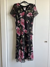 Vintage Y2K 90s R K Originals Dress Floral Moody Whimsy Goth Sz 12