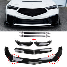 Front Bumper Lip Chin Splitter Spoiler Strut Rod For Acura Integra Body Kit