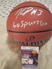 KELDON JOHNSON SIGNED BASKETBALL, JSACOA INSCRIBED GO SPURS GO VERY RARE TO FIND