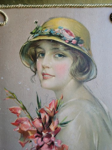 Antique 1920s Flapper Art Deco Large Clothing Box J.P. Nikelaki Art - 第 2/6 張圖片