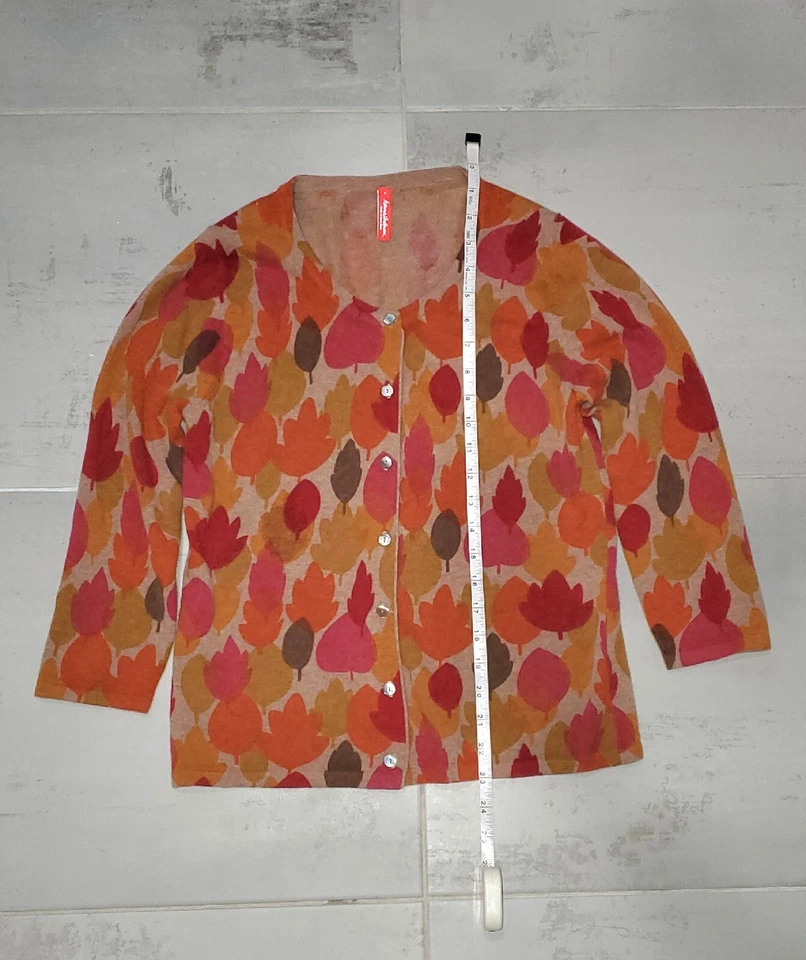 Hanna Andersson Women Cardigan. Size Small. Autumn Leaves. Very festive! - Image 2 of 4