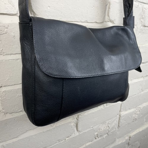 Marks & Spencer Schwarz Leder Schultertasche Handtasche Crossbody Riemen Medium - Bild 4 von 12