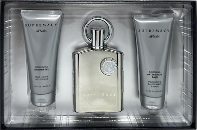 AFNAN SUPREMACY POUR HOMME 3 PCS GIFT SET 3.4 EDP, SHOWER GEL