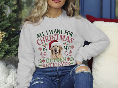 Weihnachtssweatshirt Weihnachtspullover Golden Retriever Hundeliebhaber Weihnachtspullover festlich
