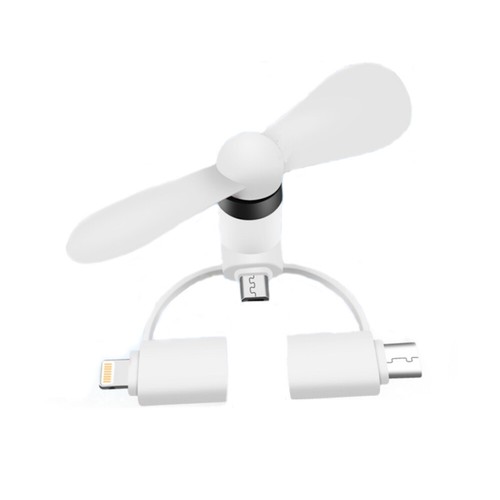FAN 3-IN-1 SMART PHONE MINI air cooling for car office travel iPhone micro B C - 第 18/18 張圖片