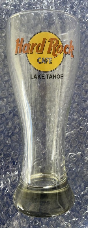 Hard Rock Cafe Souvenir Pilsner Glass Defunct Closed LAKE TAHOE   RARE!