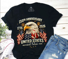 250th Anniversary United States Patriotic Eagle T-Shirt, America 250 Years Tee