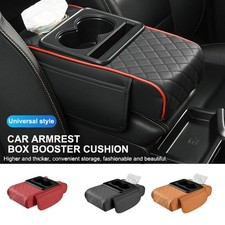 Auto Center Console Armrest Cushion W/ 2 Cup Holder Car Amrest Pad Universal UK