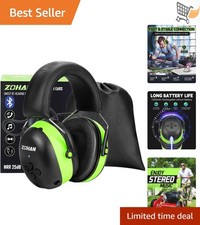 Bluetooth Hearing Protection Headphones 30dB Noise Reduction Rechargeable