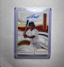 2023 Panini Immaculate Clearly Immaculate Signatures Ceddanne Rafeala 1/10