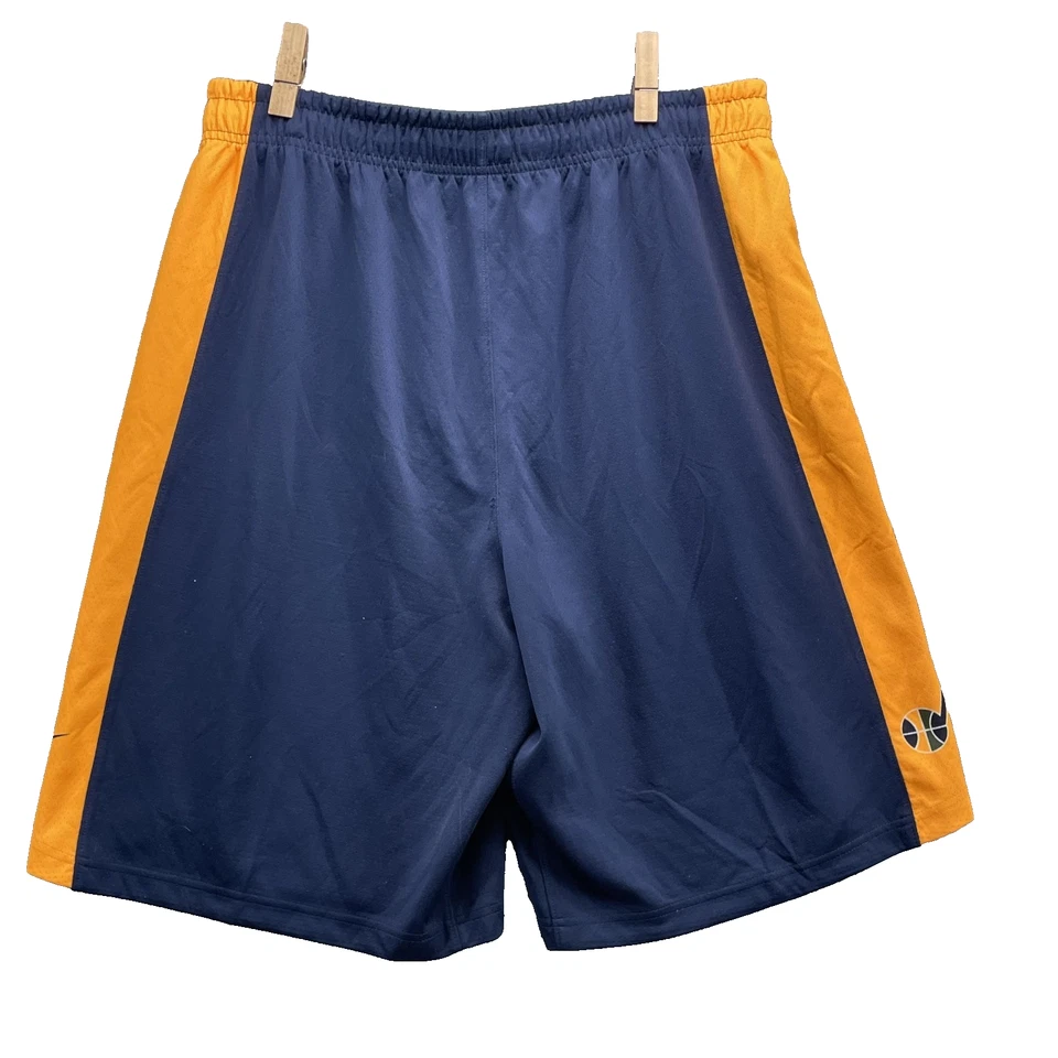 耐克 NBA 篮球短裤男式 XXL 橙色蓝色训练运动跑步健身房 90 年代 — 第 2/4 张图片