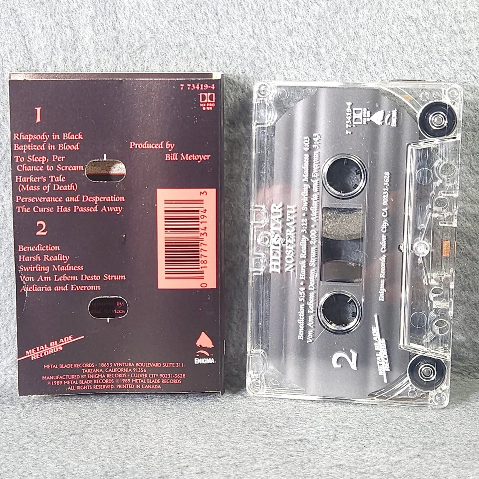 Helstar Nosferatu Cassette 1989 Metal Blade Records - Image 2 of 4