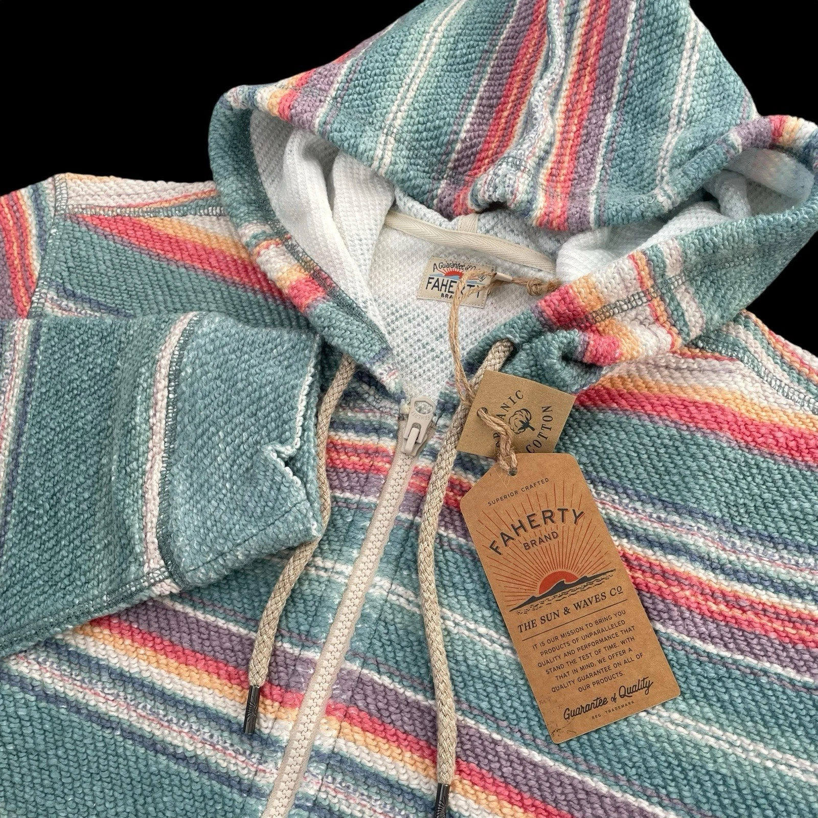 Faherty Whitewater Full Zip Hoodie Organic Cotton Island Sunrise Size XL $198
Opens in a new window