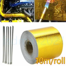 10M Gold Self-Adhesive Heat Reflective Heat Wrap Shield Barrier Protection Tape