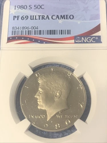 1980 S Kennedy Half Dollar PF69 Ultra Cameo NGC Graded Proof 69 - Ultra Cameo