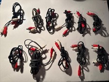 11x RCA Audio Male To Male Cables - Red  White - Standard 30  Length